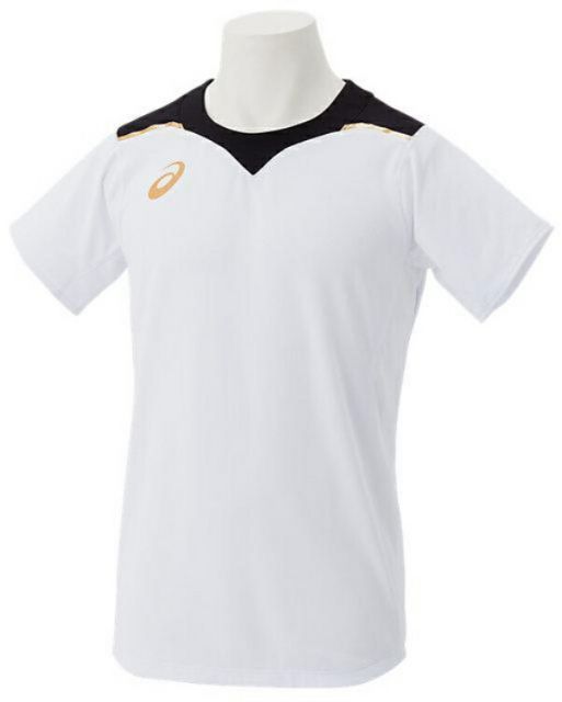 asics アシックス M GAME SS TOP BRILLIANT WHITE 2XL 2051A113 100 | スポーツ用品 スポーツ グッズ ツール アクセサリー 雑貨 小物 使いやすい バレーボール 衣類 メンズ 男性用 2XL カッティング構造