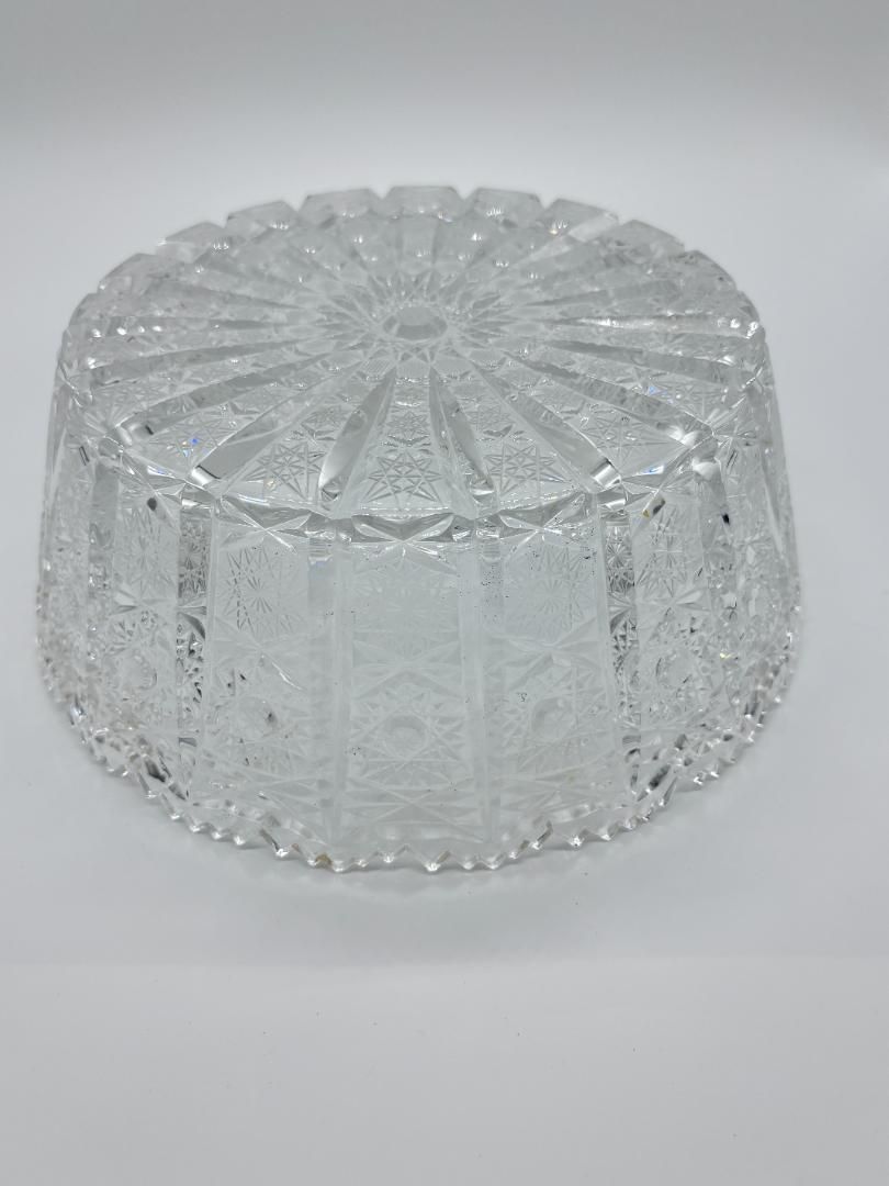 クリスタルガラス 大皿 ディスプレイ　炭入れ　直径２３ｃｍ　ROGASKA? ☆レア品☆ ROGASKA クリスタルガラス 大皿 ディスプレイ 炭入れ