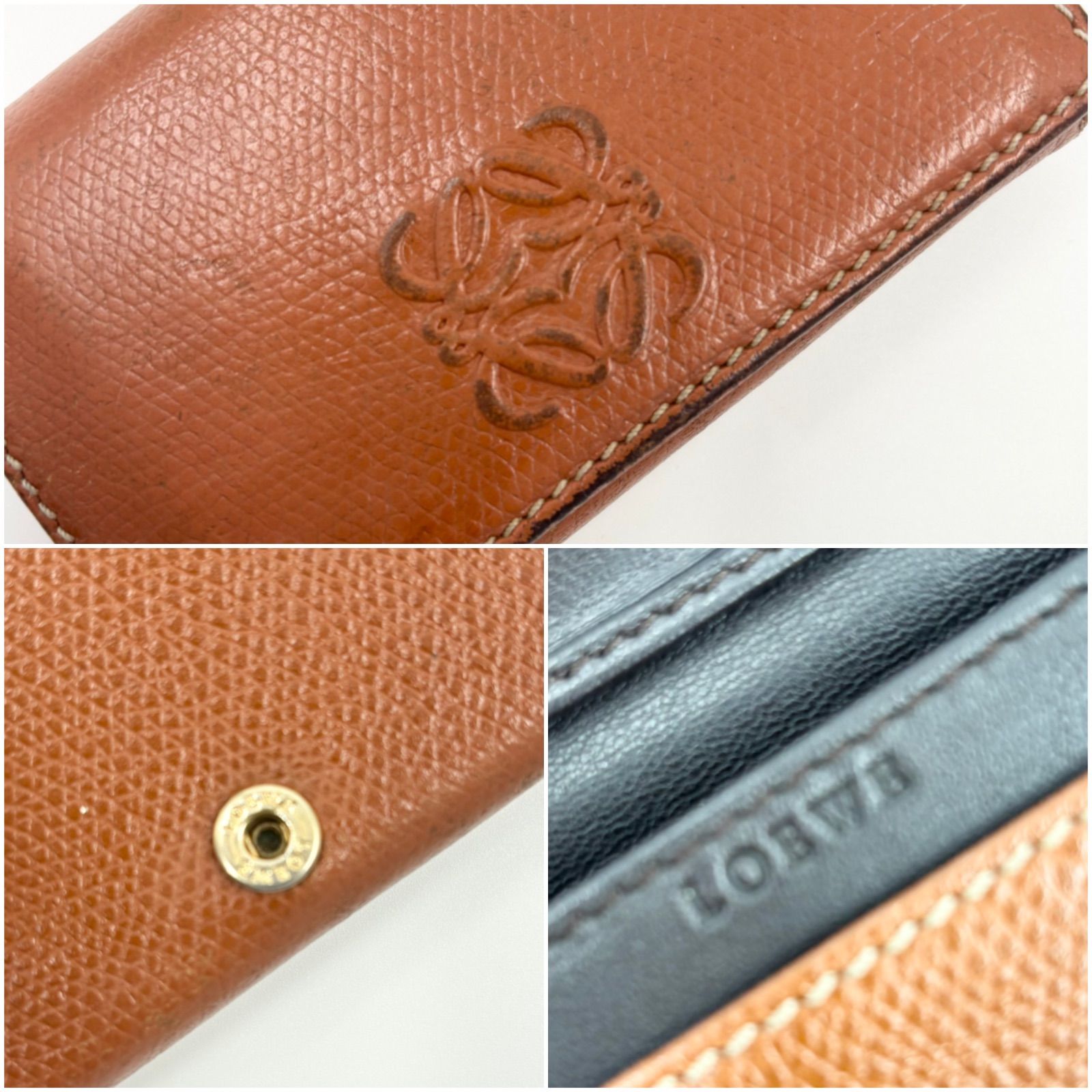 LOEWE ロエベ 名刺入れ カードケース アナグラム ブラウン - メルカリ