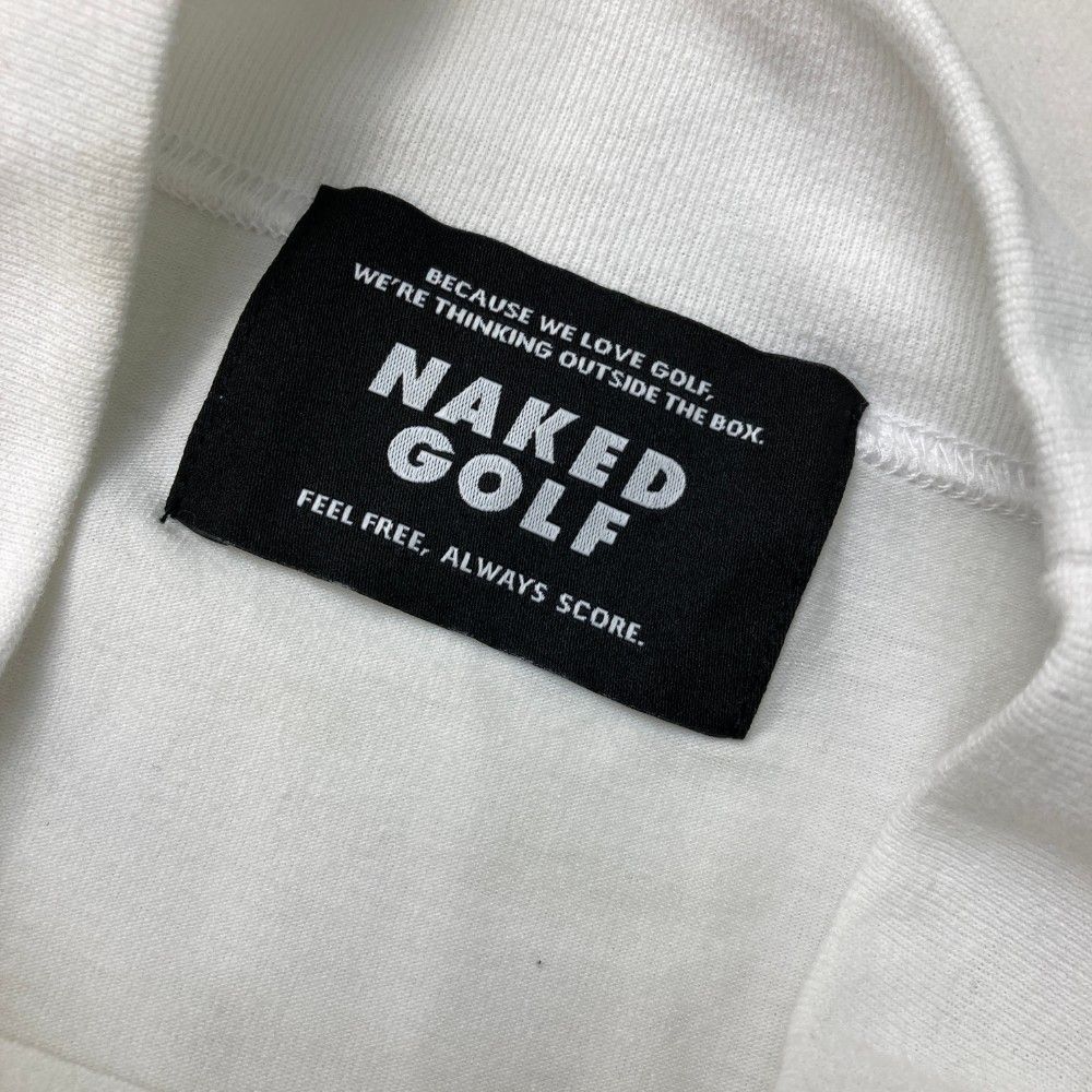 サイズ：M NAKED GOLF ネイキッドゴルフ  ハイネックTシャツ  ホワイト系 [240101469079] ゴルフウェア レディース ストスト サイズ：M NAKED GOLF ネイキッドゴルフ ハイネックTシャツ