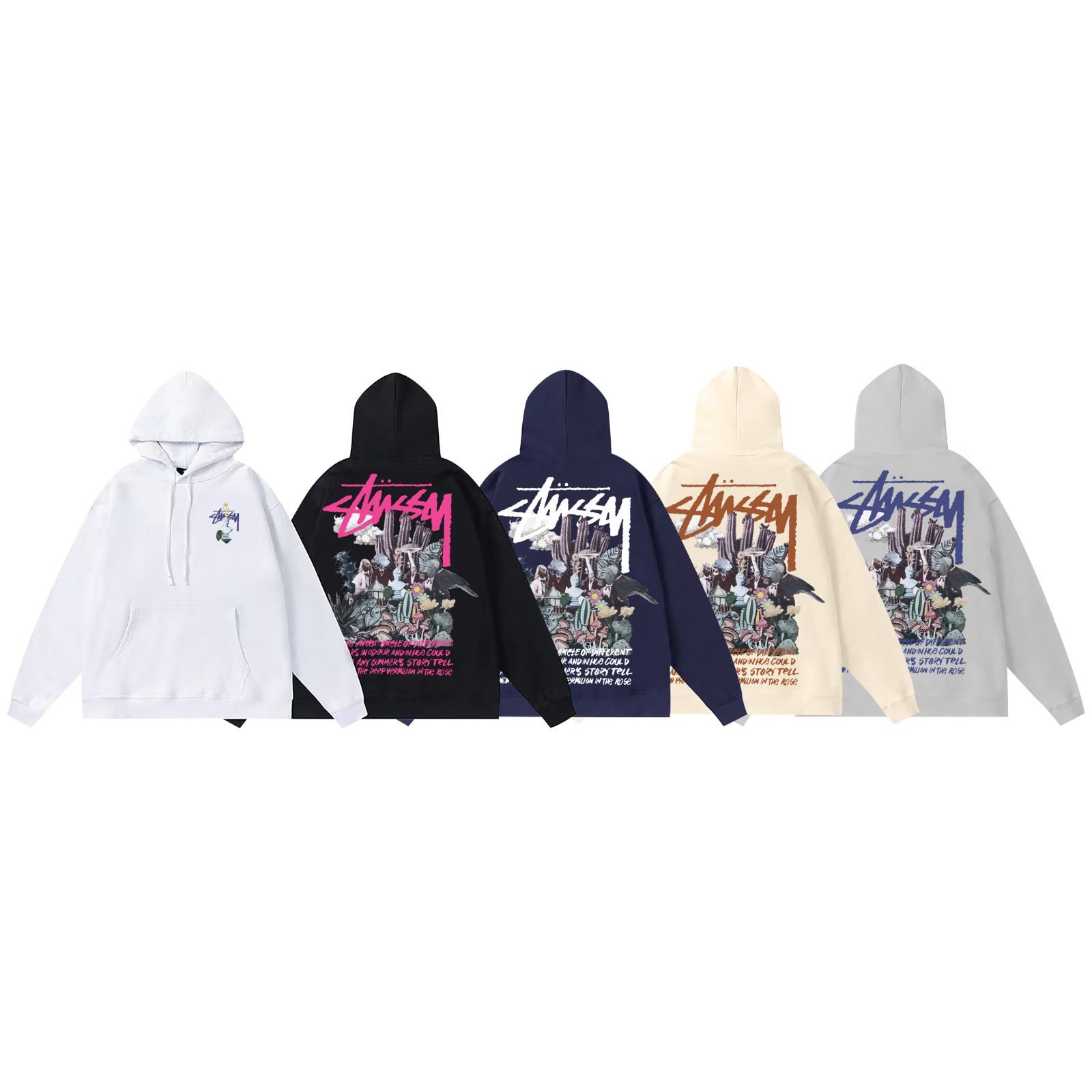 STUSSY SS23 幻境マジックプリントフーディ 男女兼用