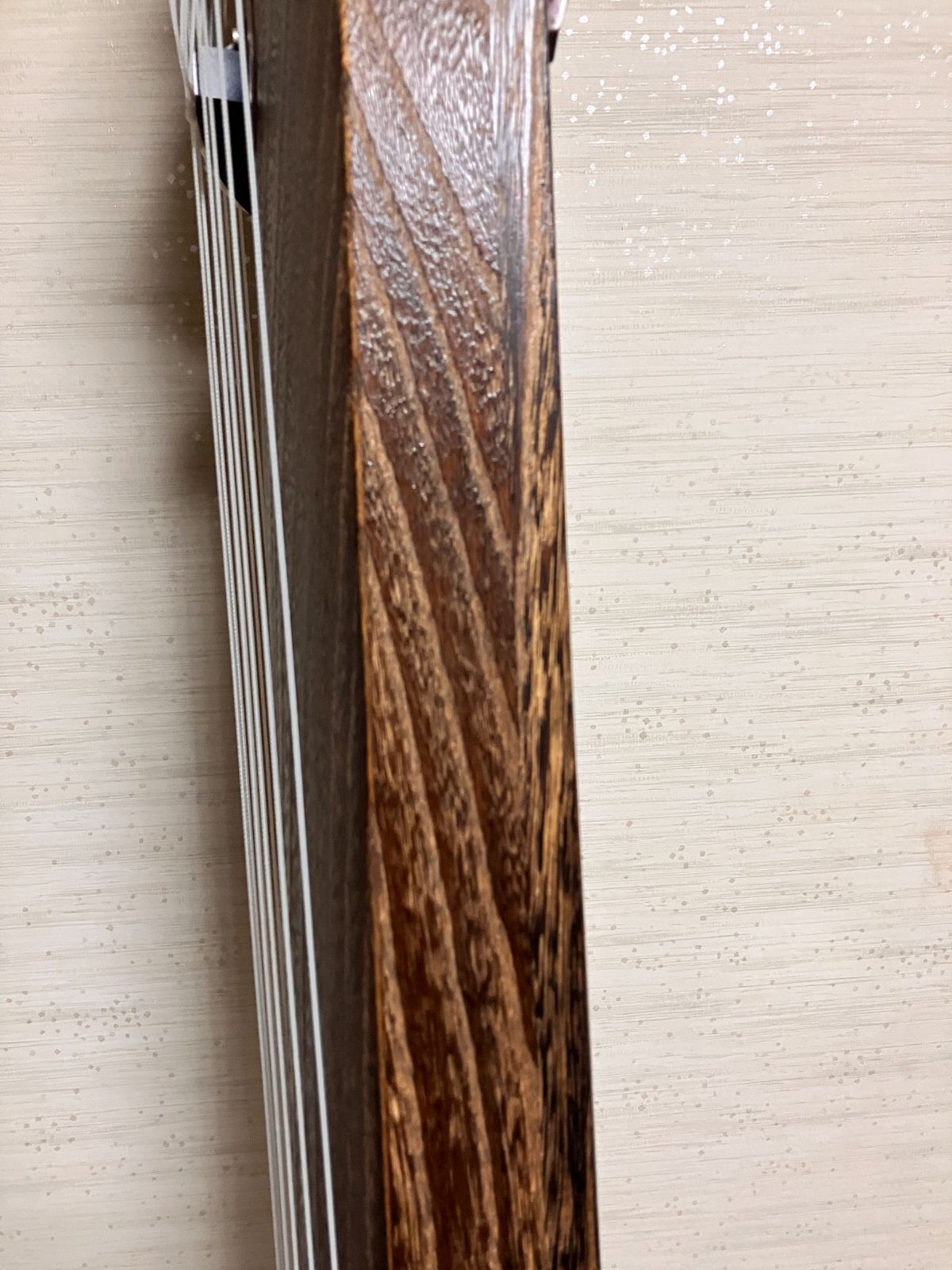 お箏　すだれ彫　付属品あり　送料込 短琴 13弦 くり甲 上角作り すだれ彫り 和楽器 お琴 短箏 弦楽器