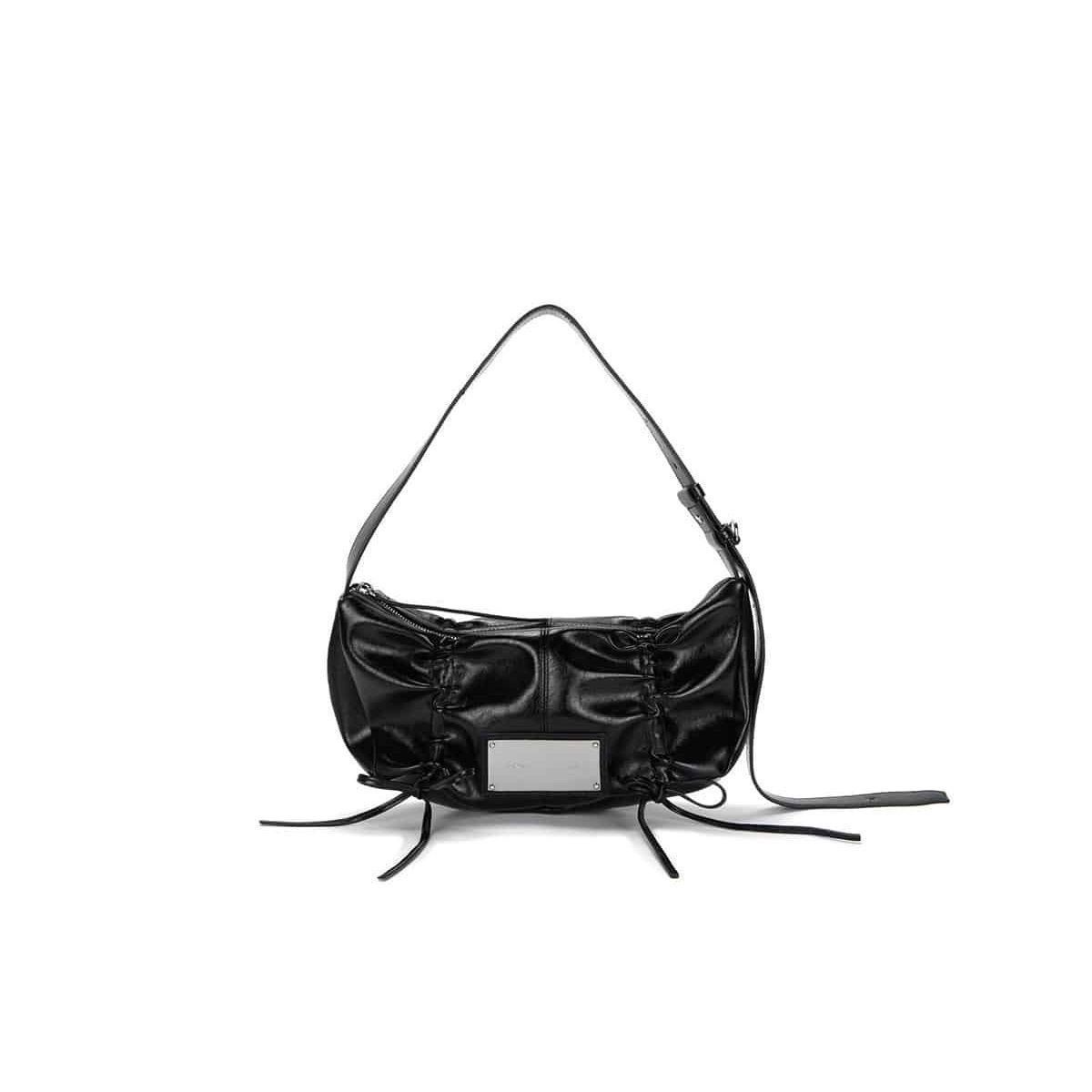 新品マーティン キム Matin Kim HALF SHIRRING RIBBON ROUND BAG