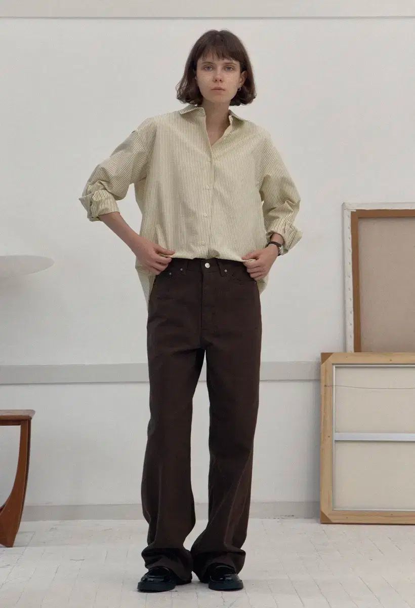 ブレンダ ブレンダン ソウル コットン パンツ 茶色 XS