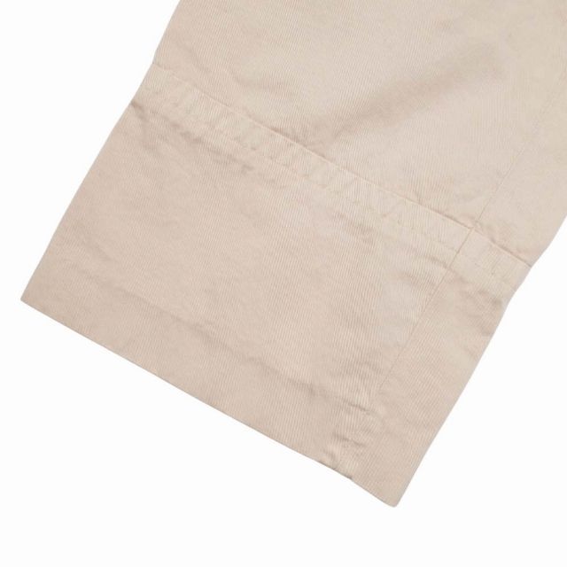 ドリスヴァンノッテン DRIES VAN NOTEN コットン ツイルクロス ワイドパンツ ノータック ストレートシルエット トラウザー 34 ヌードベージュ E26 レディース DECORATOM_COM_BR