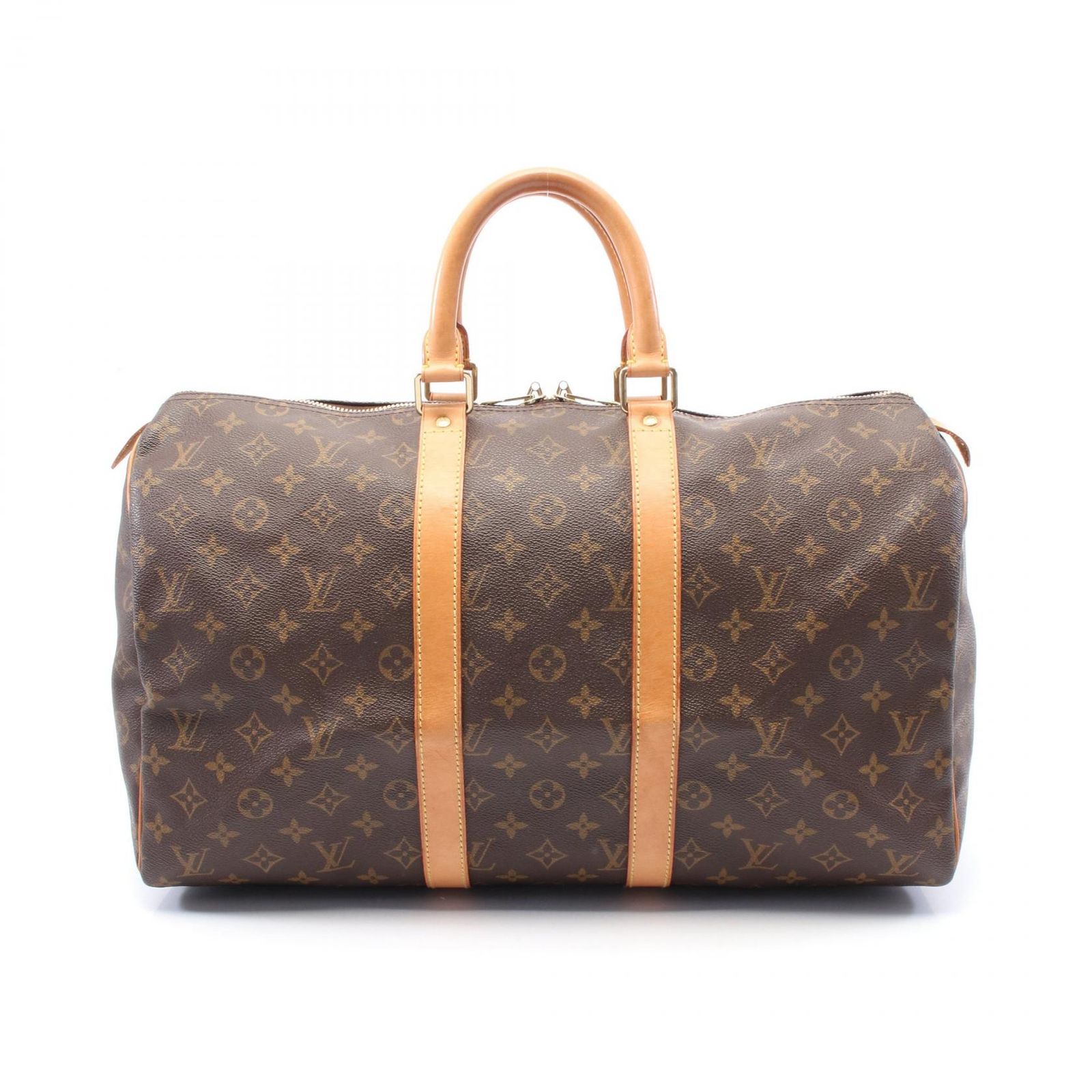ルイ ヴィトン LOUIS VUITTON ボストンバッグ キーポル45 M41428 PVCコーティングキャンバス レザー キーポル45 ユニセックス Used B