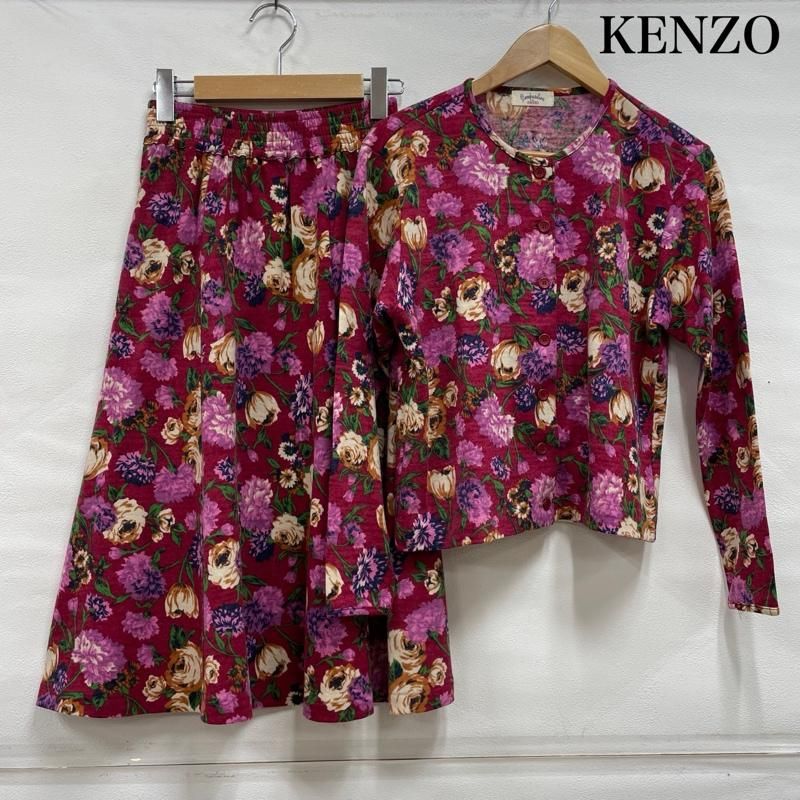 KENZO ケンゾー セットアップ フローラル 花 柄 カーディガン カットソー スカート ウール