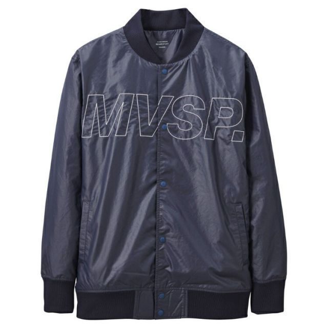 DESCENTE デサント ビックロゴ ボマージャケット ネイビー Sサイズ DMMVJC14 NV | スポーツ スポーツウェア ウエア 服 衣類 機能性 アウター 長袖 ロングスリーブ 素材 メッシュ素材 快適 撥水 防風 