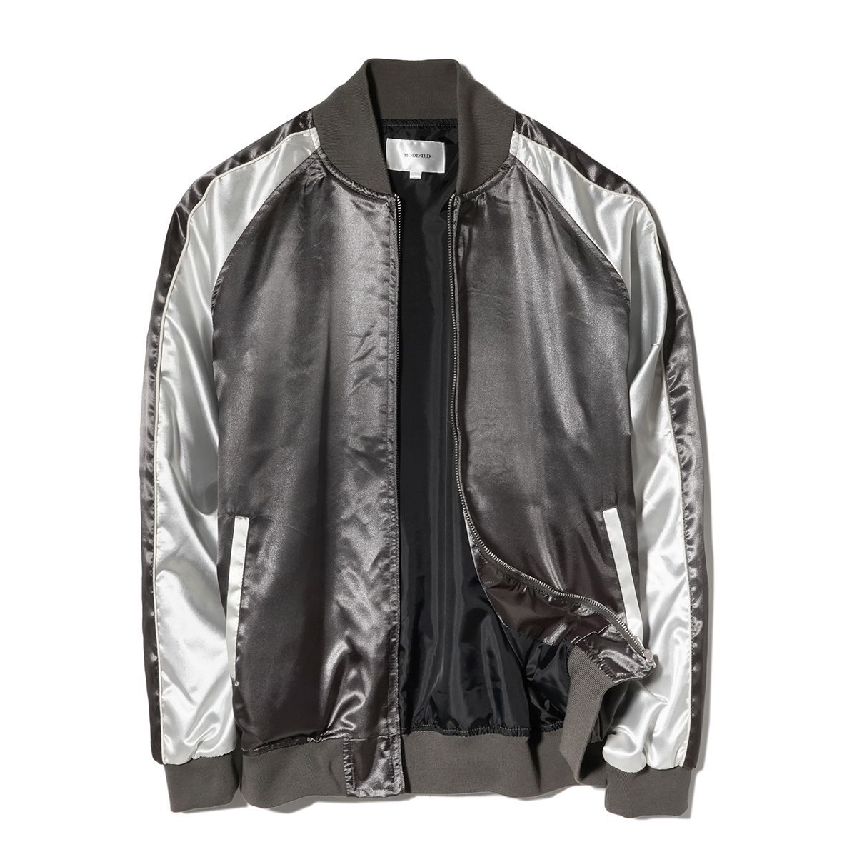 スカジャン メンズ 無地 サテンジャンパー スーベニア ジャケット