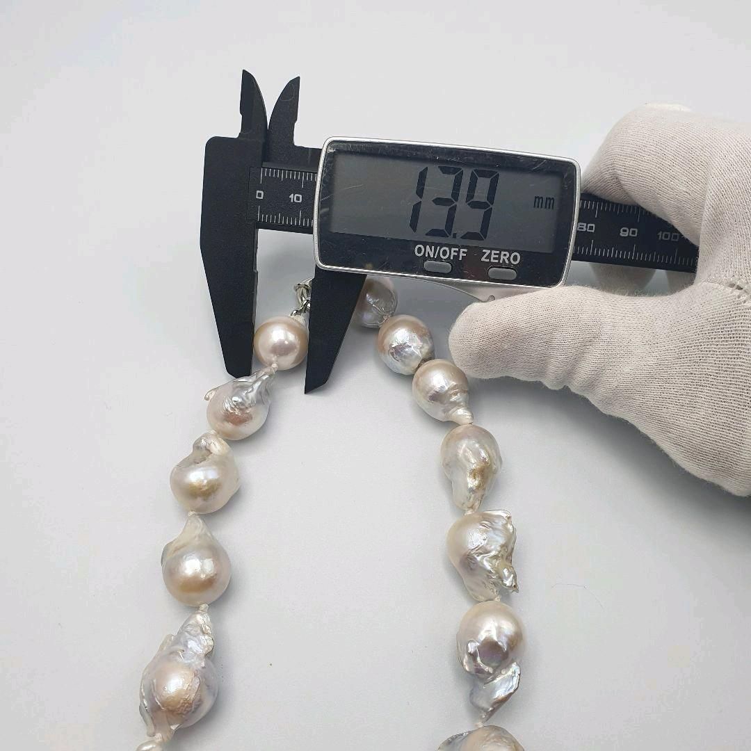 《新品》《希少》本真珠バロックパールネックレス 3点セット淡水パールバロック真珠