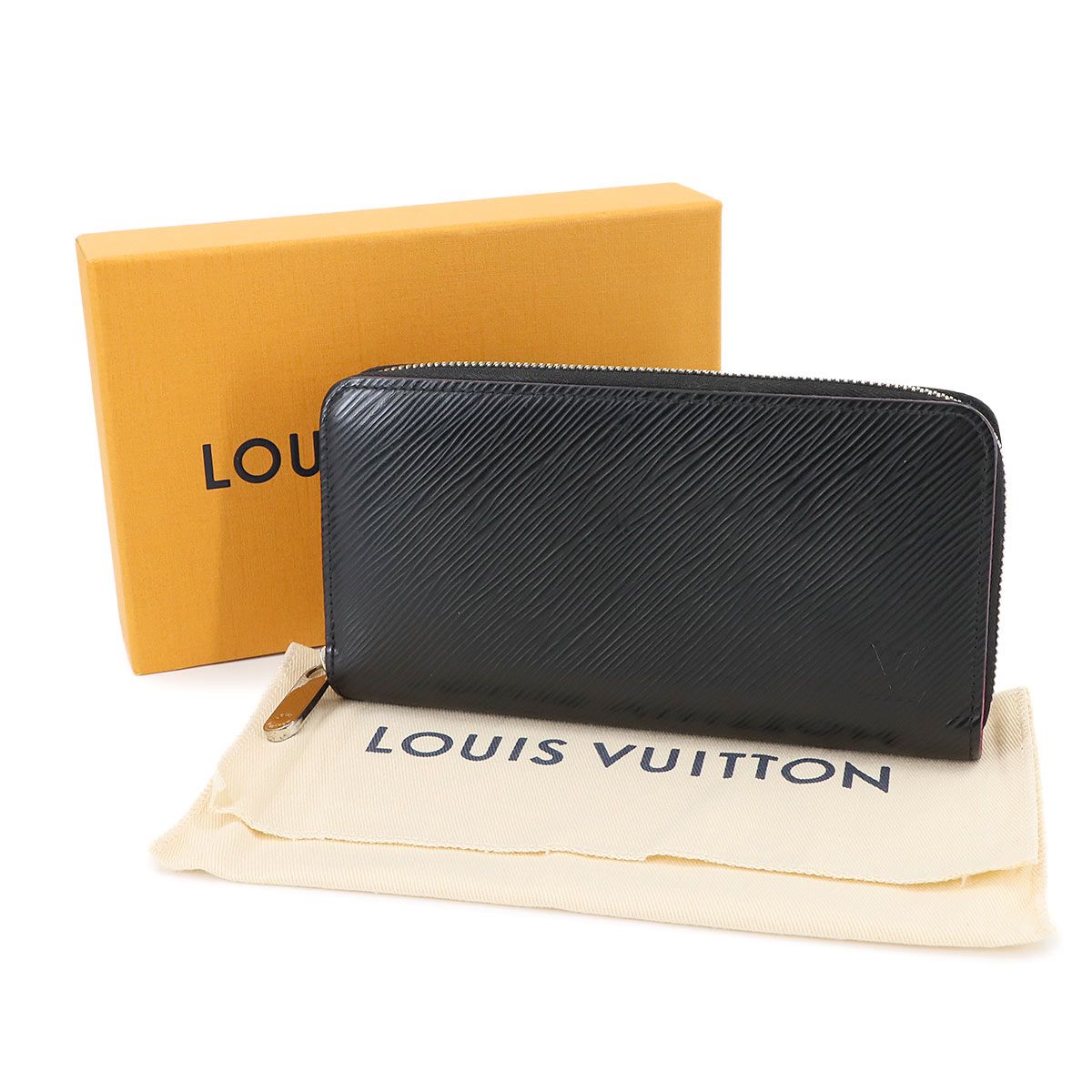 ルイ ヴィトン LOUIS VUITTON エピ ジッピー ウォレット 長財布 レザー ノワール ホットピンク M64838 90294496