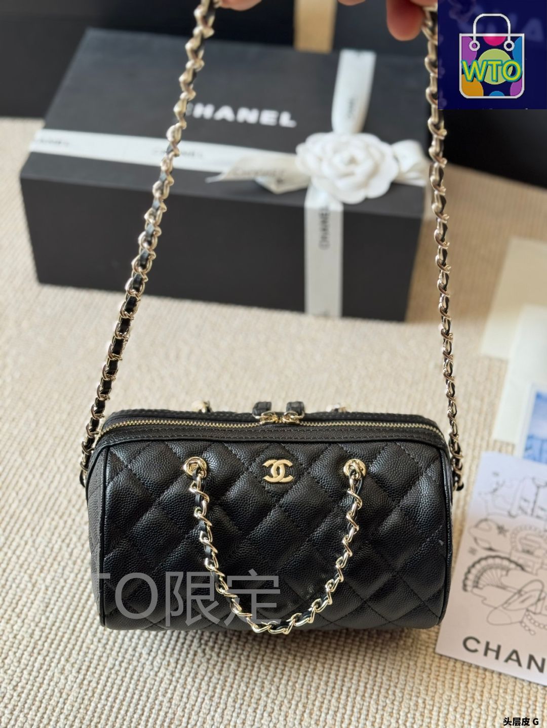 今日特価】Chanel 25P Bowling Bag Platinum ?枝牛 / シャネル