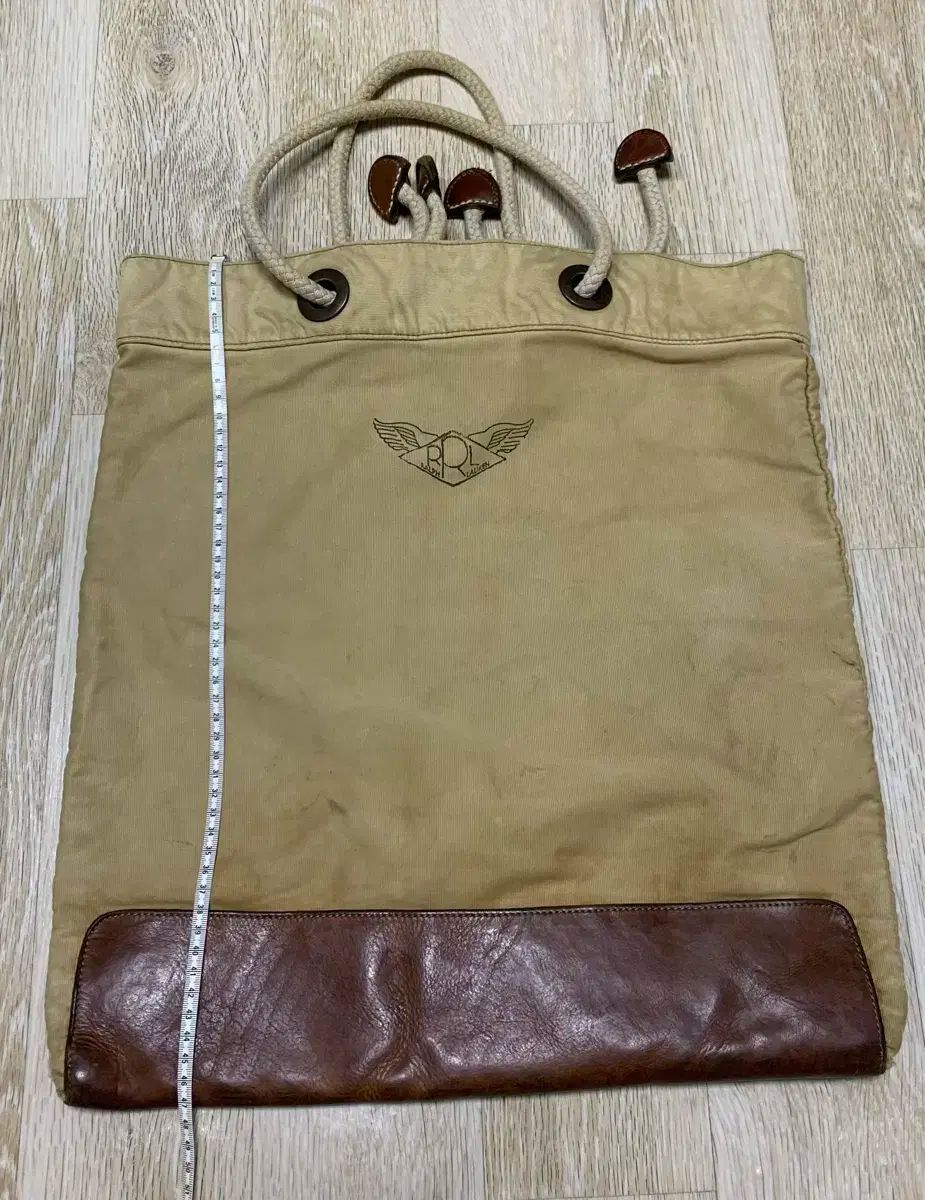 ダブルRRL ロゴ ヴィンテージショルダーバッグ グリーン ダブル