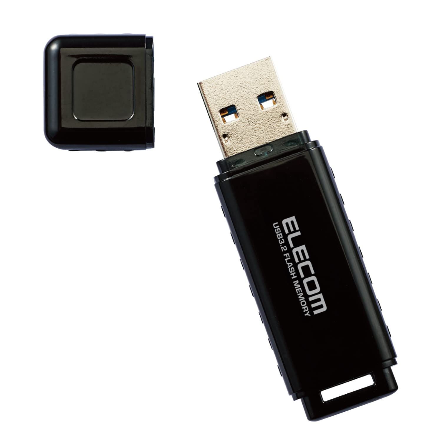 【在庫処分】USB3.2(Gen1)/USB3.1(Gen1)/USB3.0/USB2.0 キャップ式 128GB ブラック USBメモリ MF-HSU3128GBK/E エレコム