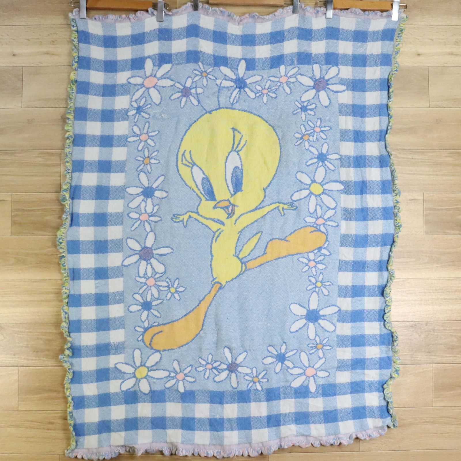 C3-2|O4.1-5 Looney Tunes ルーニー テューンズ トゥイーティー ラグ マット カーペット ブランケット タペストリー 絨毯 雑貨
