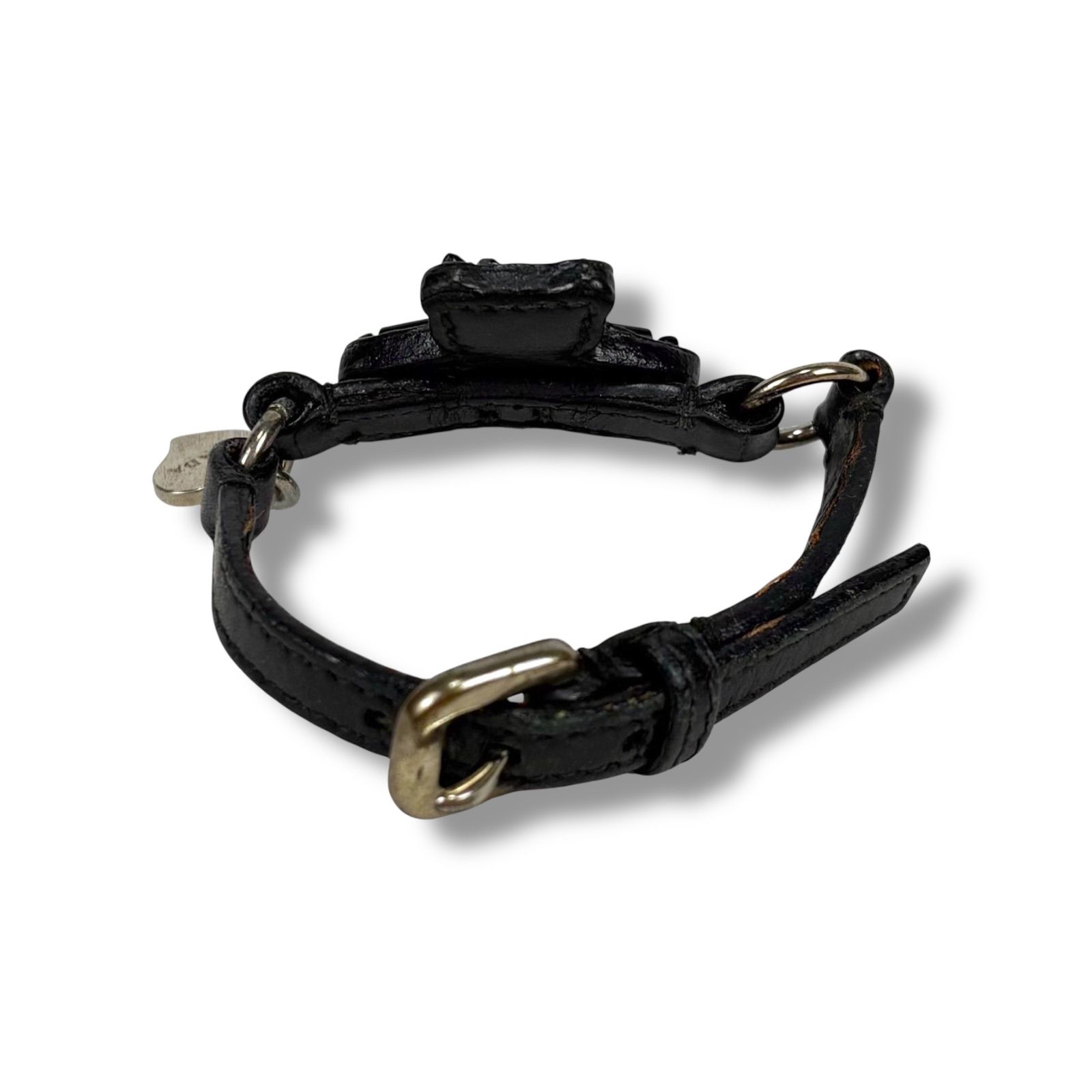 PRADA❤プラダ ブレスレット バングル レザー ベア クマ ブラック PRADA❤プラダ ブレスレット バングル レザー ベア クマ
