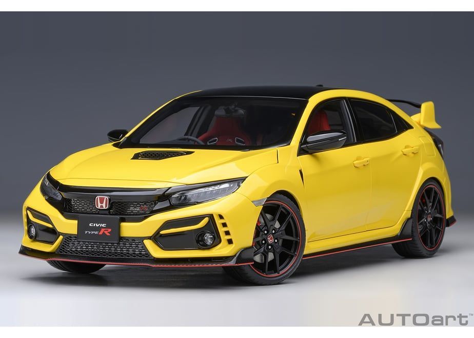 新品 オートアート 1/18 ホンダ シビック タイプR  FK8 リミテッド Ed. サンライトイエロー 73225 AUTOart Honda Civic Type Limited Edition Sunlight Yellow 0674110732252