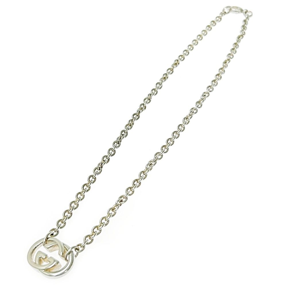 中古】GUCCI グッチ シルバー インターロッキングG ネックレス