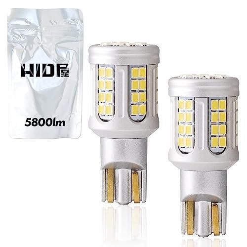 T16 HID屋 T16 【チップ57基搭載】 LED バックランプ 爆光 シングル 後退灯 12V 車用 車検対応 ホワイト 6500K 2個セット