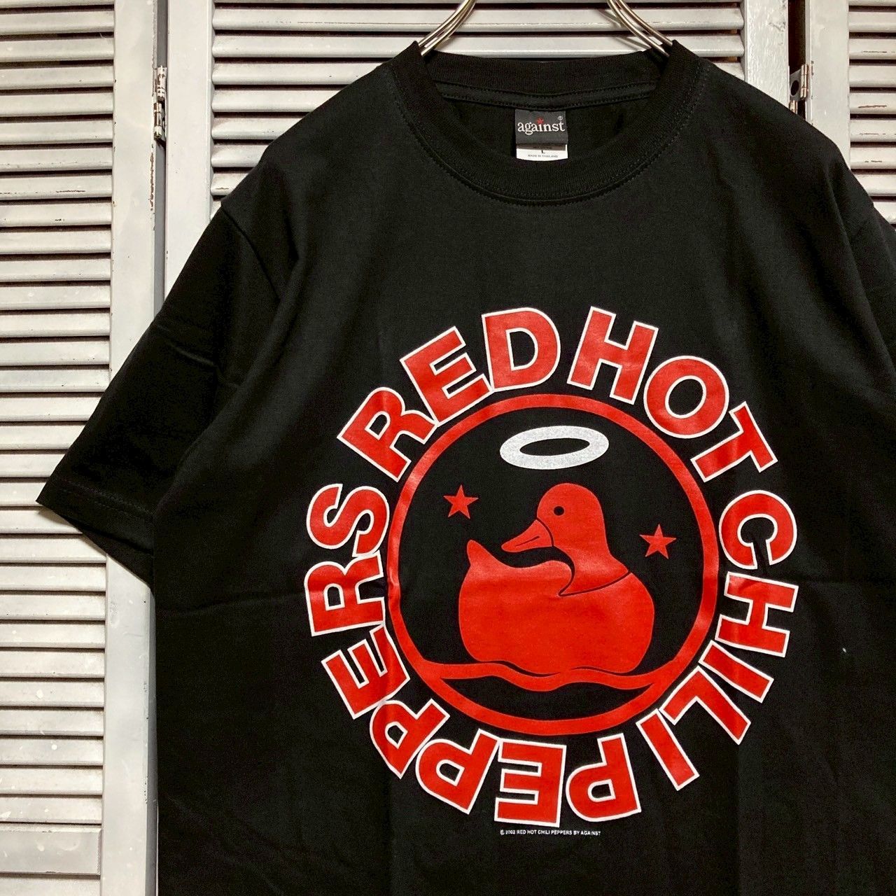 ◉ バンド Tシャツ レッドホットチリペッパーズ レッチリ アヒル ロゴ