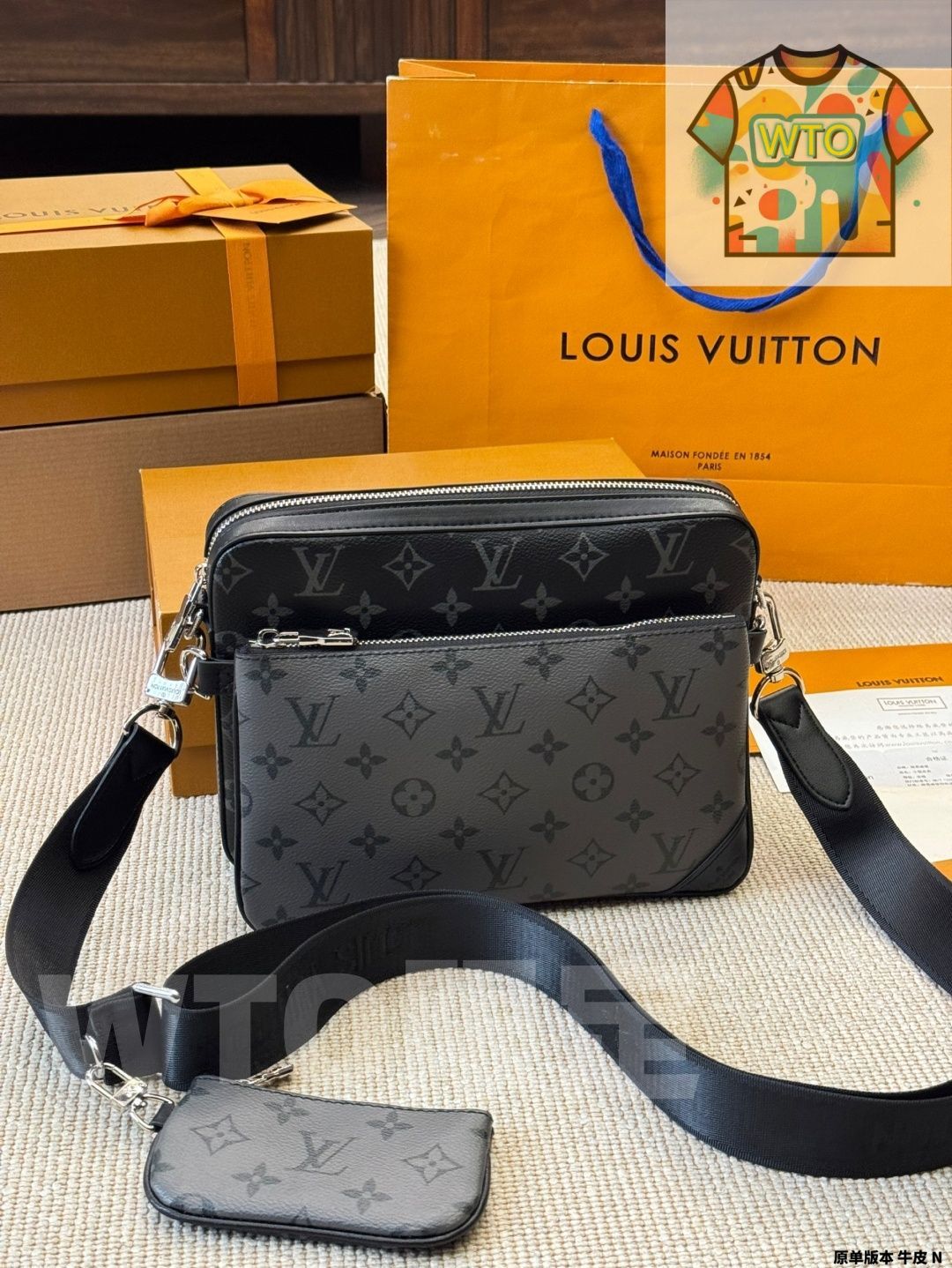 今日WTO】LV トリオ ブラックサムライ 3 ピース メッセンジャー
