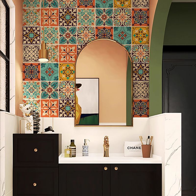 ウォールステッカー 30枚 ボヘミアンスタイルタイル 自己粘着 防水 リビングルーム キッチン ベッドルーム ビニールウォールデカール ホームウォールデコレーション 10.16x10.16 cm DIY