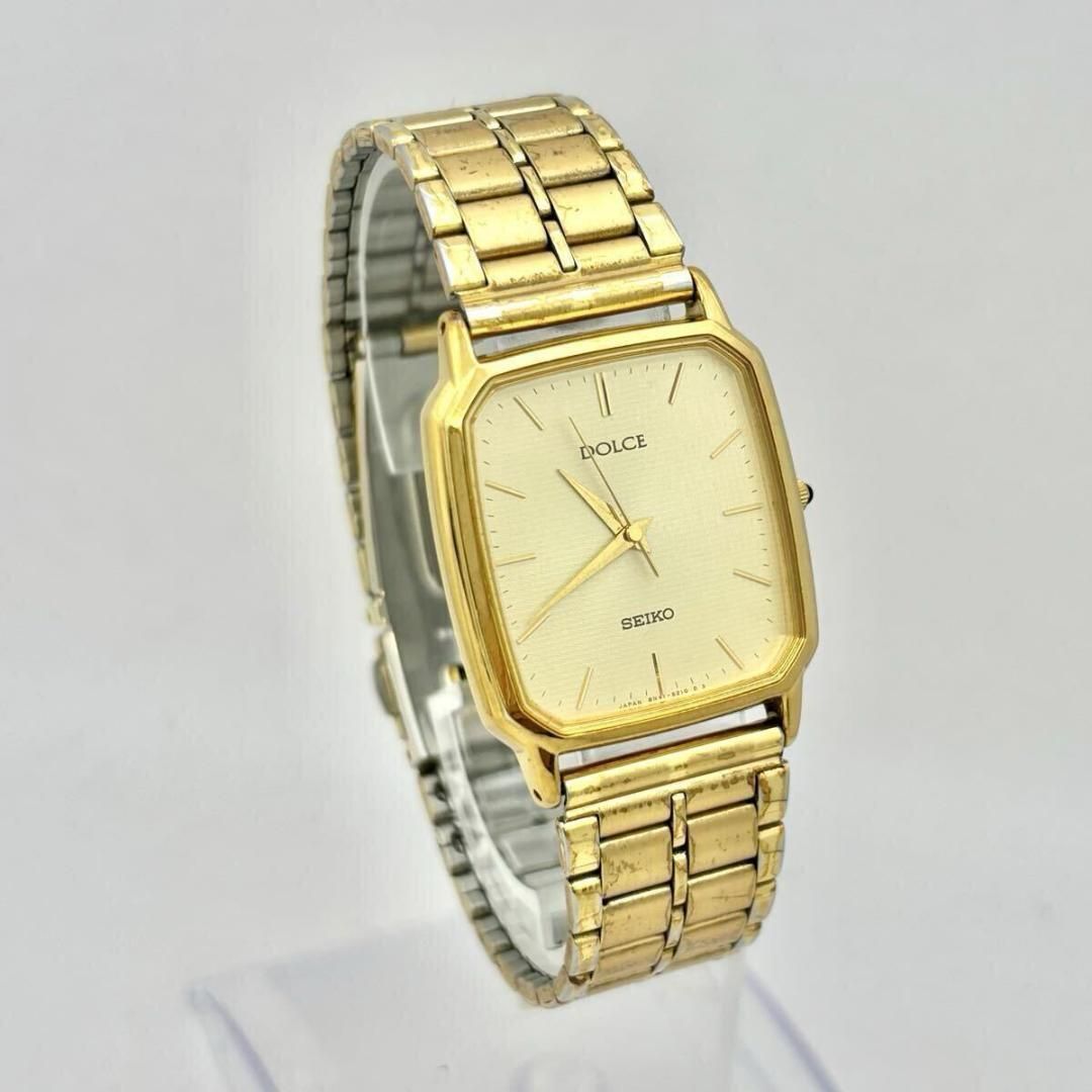 【稼働】SEIKO DOLCE メンズ 腕時計 新品電池 ゴールド クォーツ 稼働】SEIKO DOLCE 腕時計 メンズ 新品電池 ゴールド クォーツ 新品