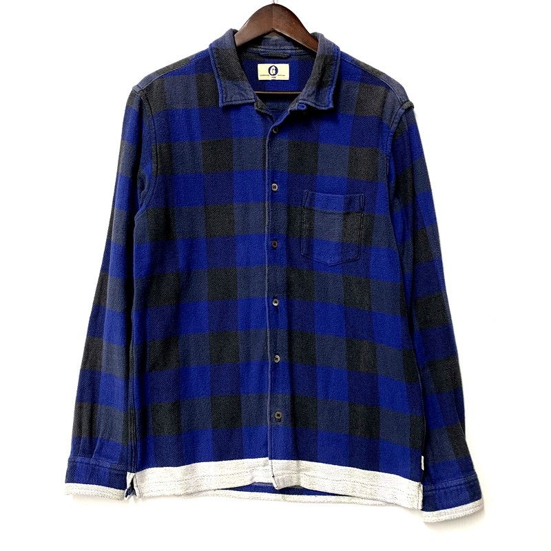 メンズ GOODENOUGH グッドイナフ 90S LS BLOCK CHECK SHIRT ロングスリーブ ブロック チェック シャツ 長袖 トップス 142-250205-as-16-IZU