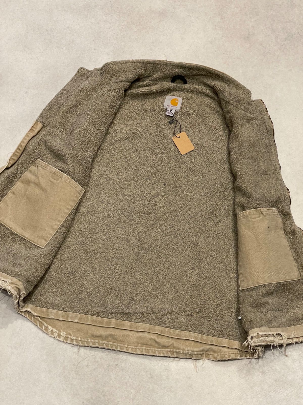 00s carhartt 裏地ボア ダック べスト Carhartt(カーハート) 裏地ボア ジップアップダックベスト
