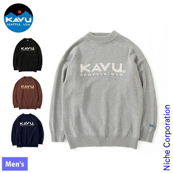 カブー メンズ ロゴニット 19821919 077 ブラウン L