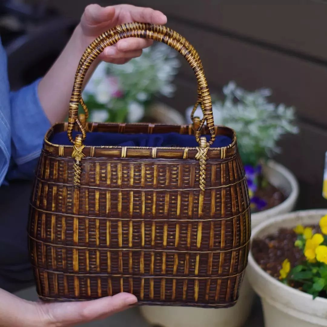 カテリーナベルティーニ バンブーハンドルバッグ かごバッグ