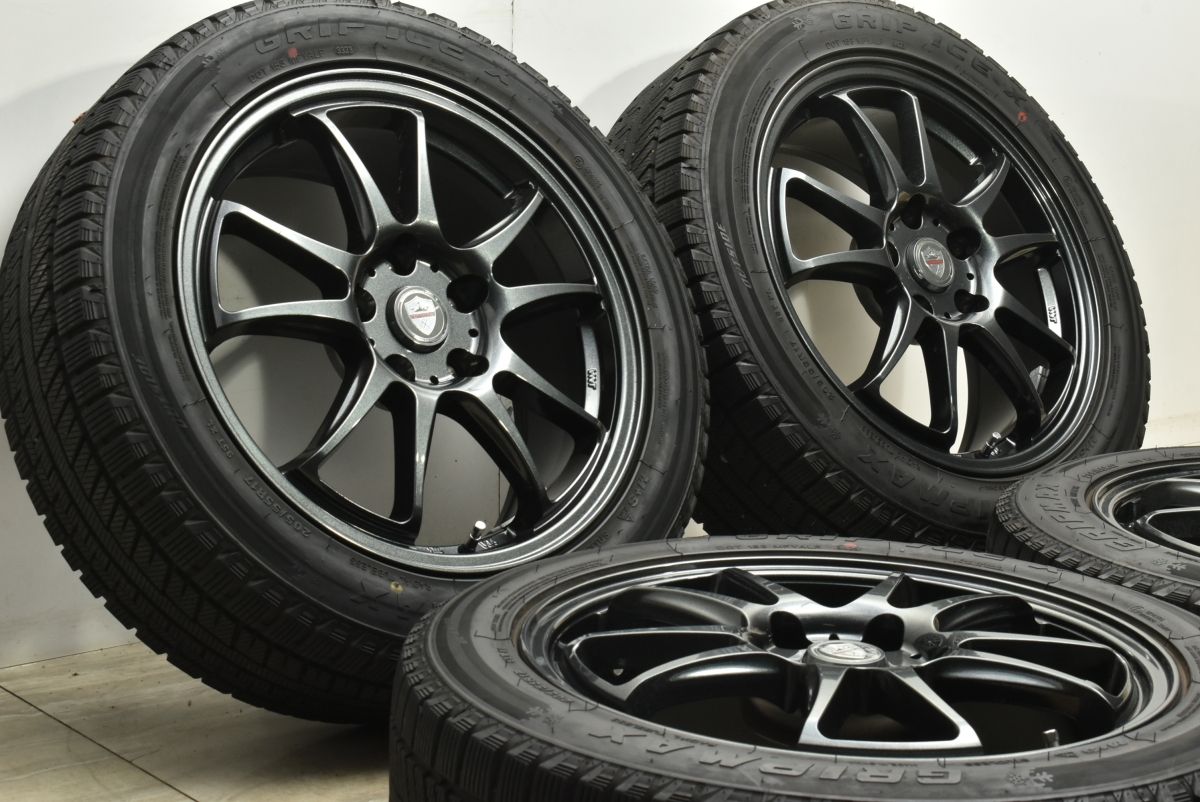 バリ溝 ESTROSA 17in 7J 45 PCD114.3 GRIPICE X 205 55R17 ノア ヴォクシー プリウスα セレナ ステップワゴン アクセラ