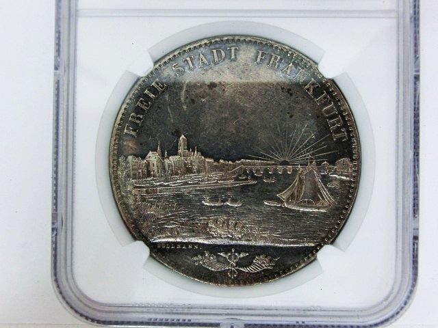 フランクフルト 都市景観 2ターラー銀貨 1841年 フランクフルト 都市