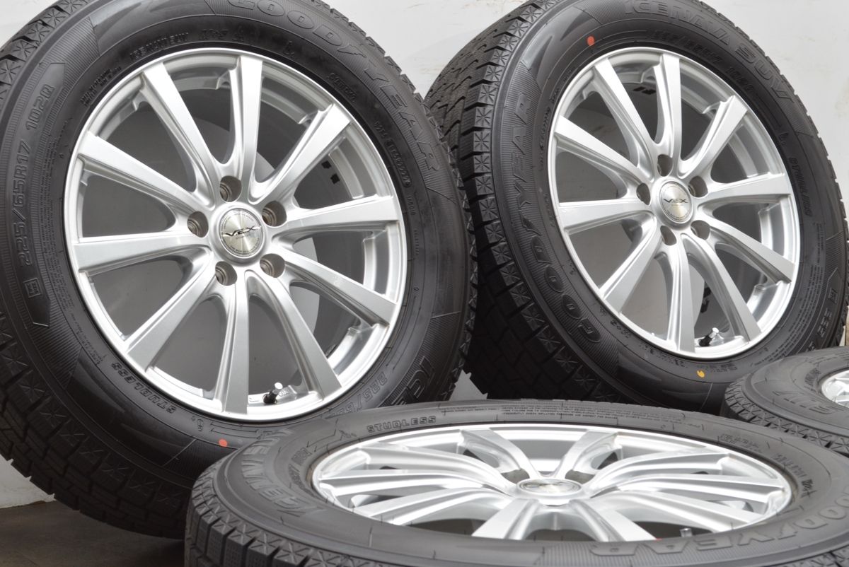 バリ溝】VEX 17in 7J +48 PCD114.3 グッドイヤー アイスナビSUV 225