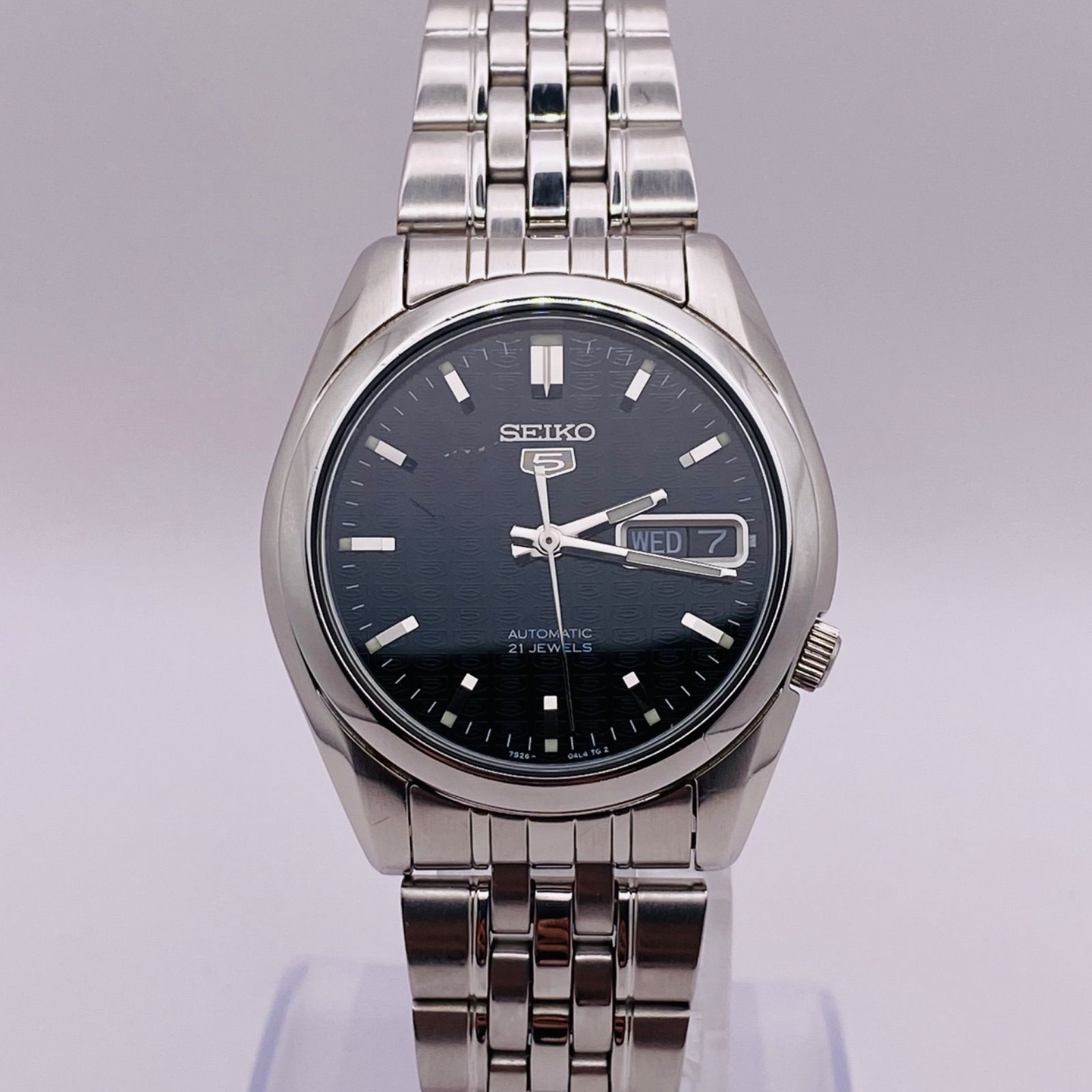 セイコー ファイブ 腕時計7S26-0480 シルバー 自動巻き ジャンク SEIKO