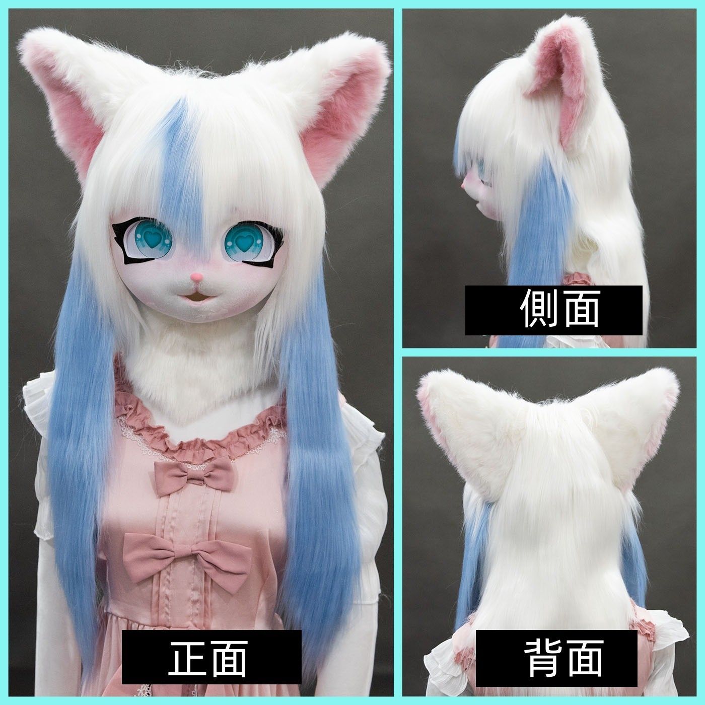 ケモノ着ぐるみ ヘッド fursuit コスプレ 猫ちゃん kigurumi コスチューム ztb6