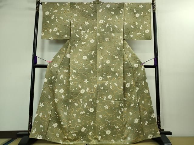 平和屋着物 上 小紋 花唐草文 暈し染め DZAB0184kh5