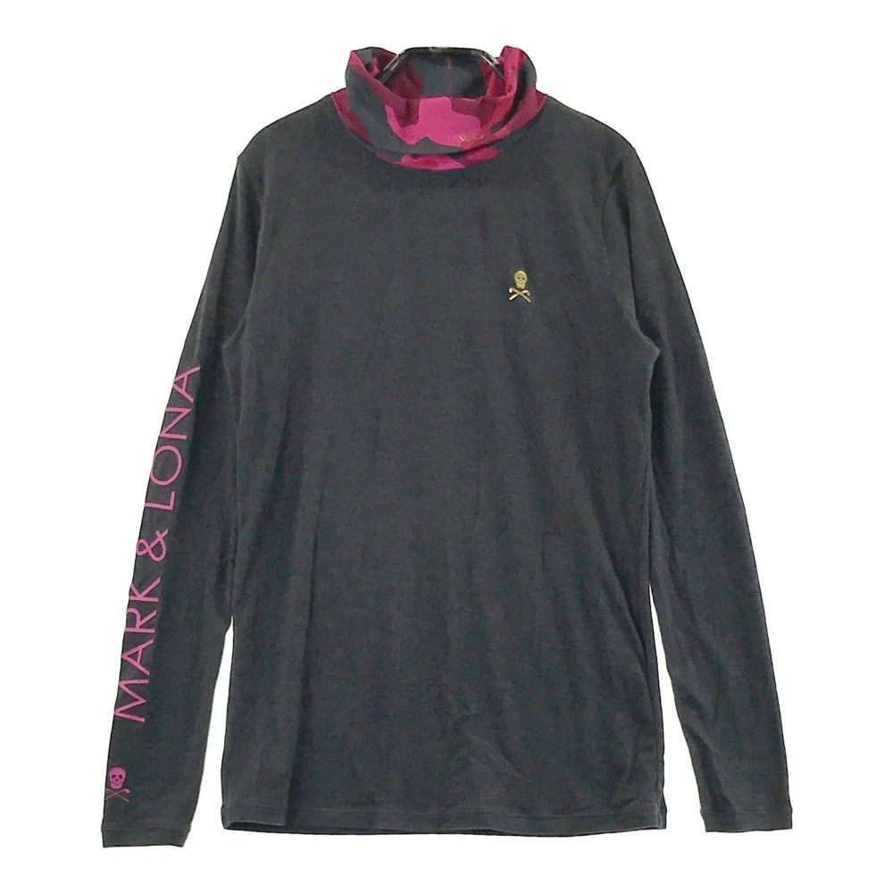 サイズ 38 MARK-LONA マークアンドロナ ハイネック長袖Tシャツ カモフラ柄 グレー系 240101436691 ゴルフウェア レディース ストスト