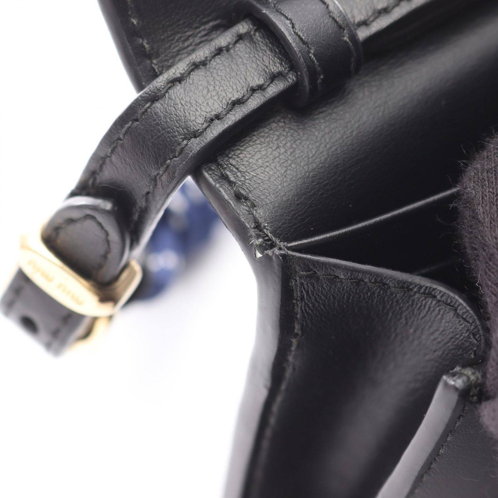 ミュウ ミュウ Miu Miu コインケース 5M024 ブラック レザー コイン