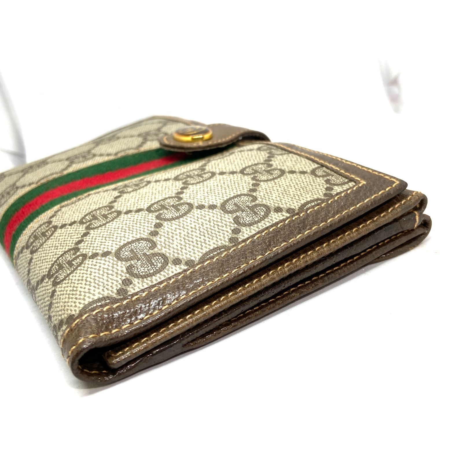 GUCCI グッチ オールドグッチ シェリーライン レザー 長財布 ブラウン GUCCI グッチ オールドグッチ シェリーライン レザー 長財布