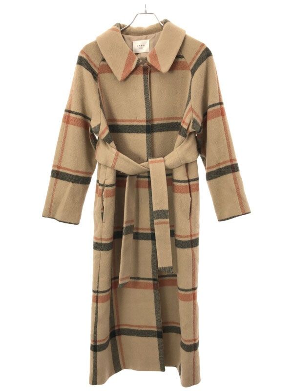 Ameri VINTAGE アメリ ヴィンテージ CHECK SOUTIEN COLLAR COAT 