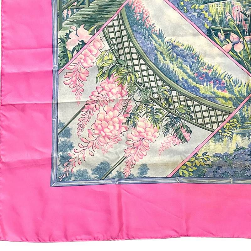 HERMES エルメス スカーフ カレ90 『GIVERNY（ジヴェルニー/庭