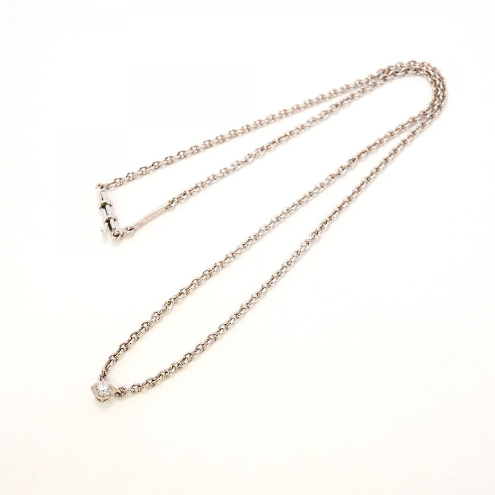 カルティエ(Cartier) カルティエ ネックレス ソリテール 1PD 18KWG  
