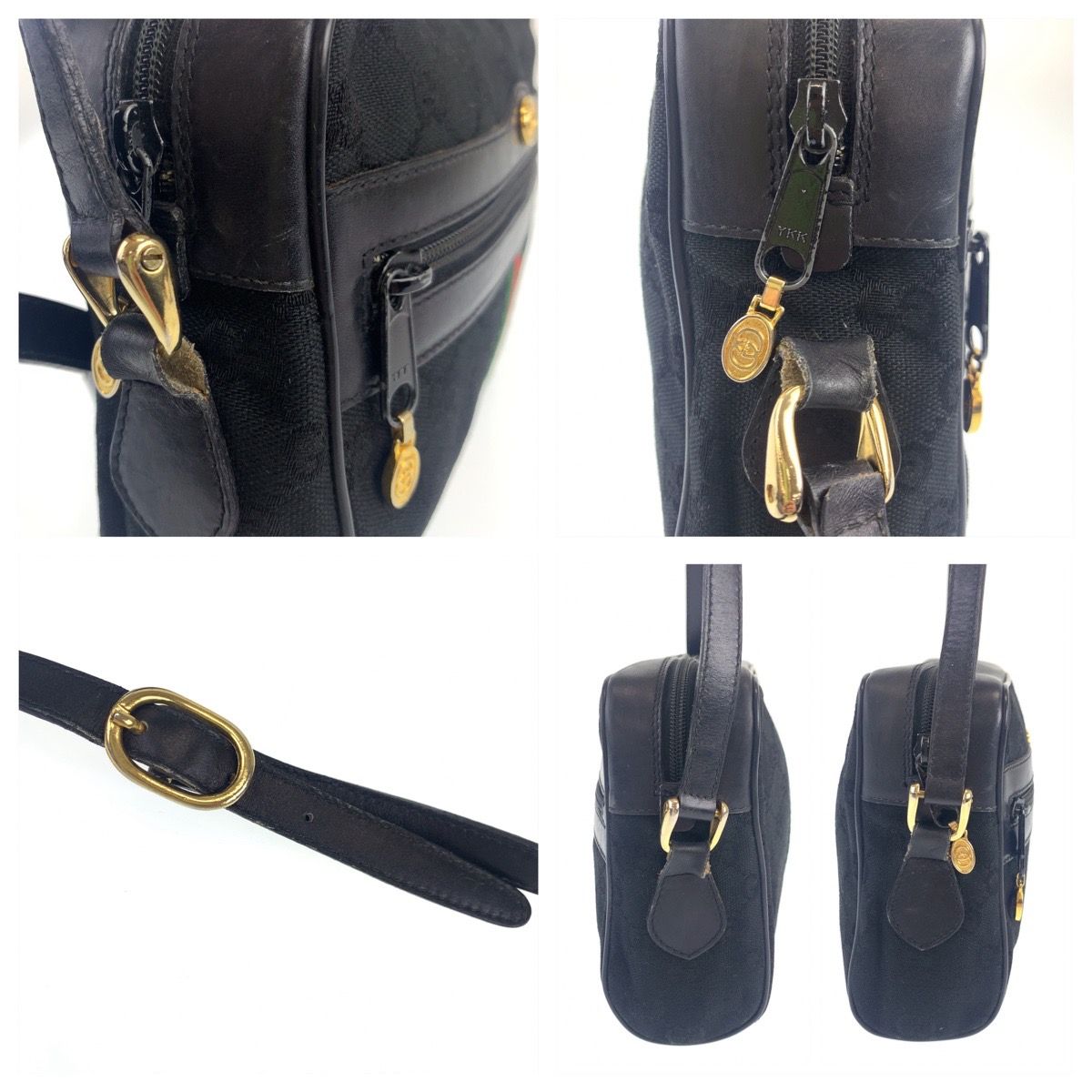 OLD GUCCI オールドグッチ ハンドバッグ シェリーライン ブラック GUCCI】グッチ オールドグッチ シェリーライン GG 41.02.034 PVC