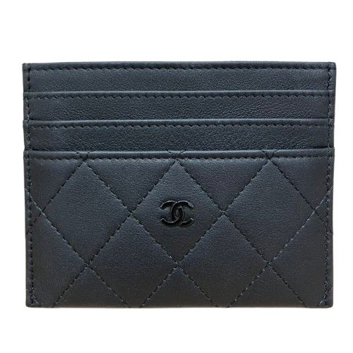 ♪CHANEL シャネル タイムレスクラシック ライン AP4472 カードケース オールブラック