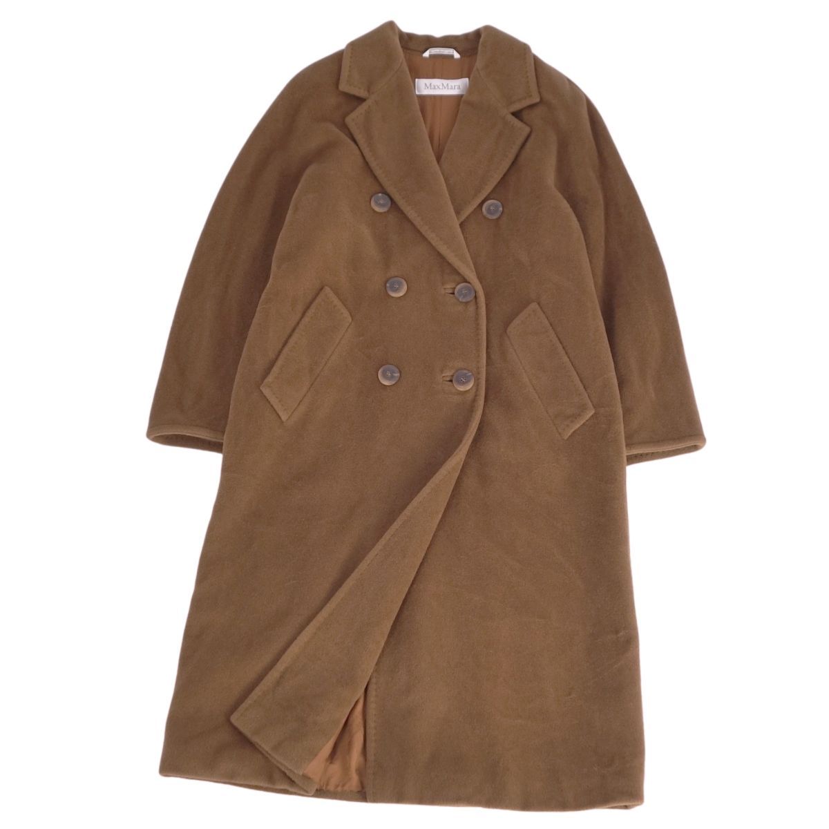 美品 マックスマーラ Max Mara コート 白タグ ロングコート ダブルブレ