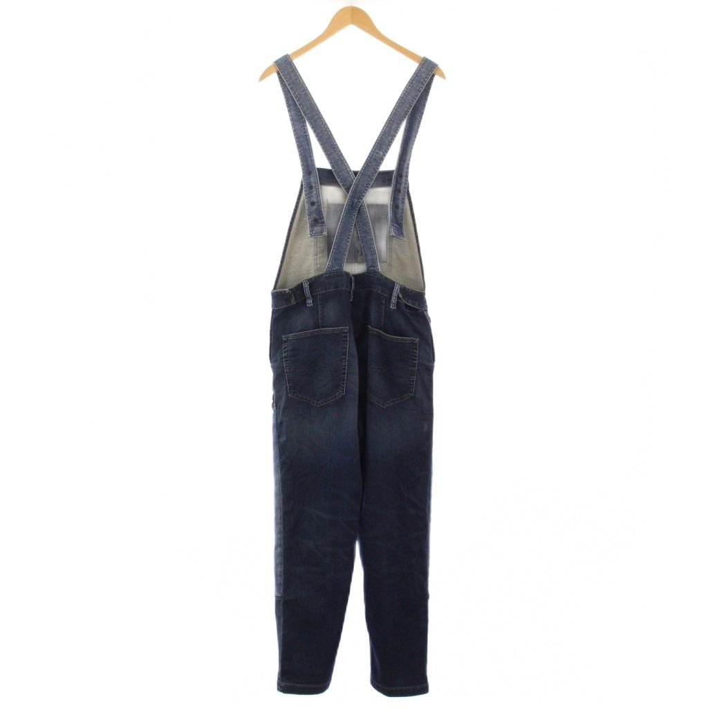 ディーゼル DIESEL PHIKO-NE オーバーオール サロペット デニム スキニー ストレッチ パッチワーク 切替 ダメージ加工 L 紺 ネイビー |BB