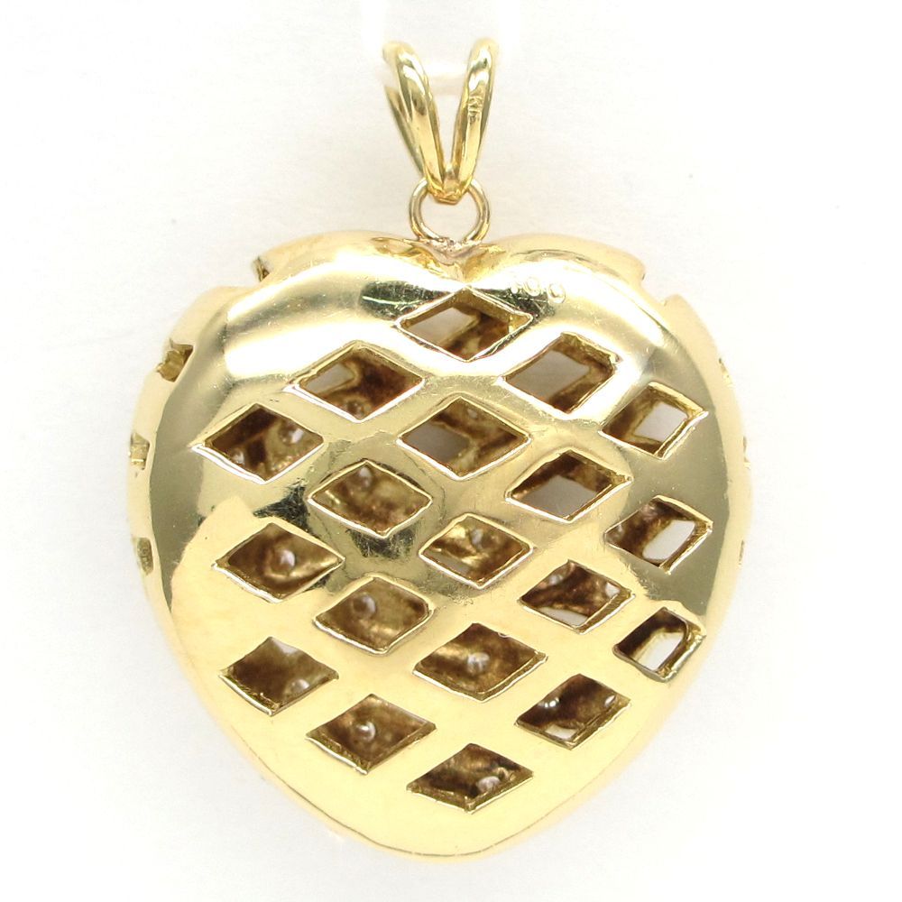 K18 ゴールド ダイヤモンド 1.00ct 1カラット ペンダントトップ ハート  