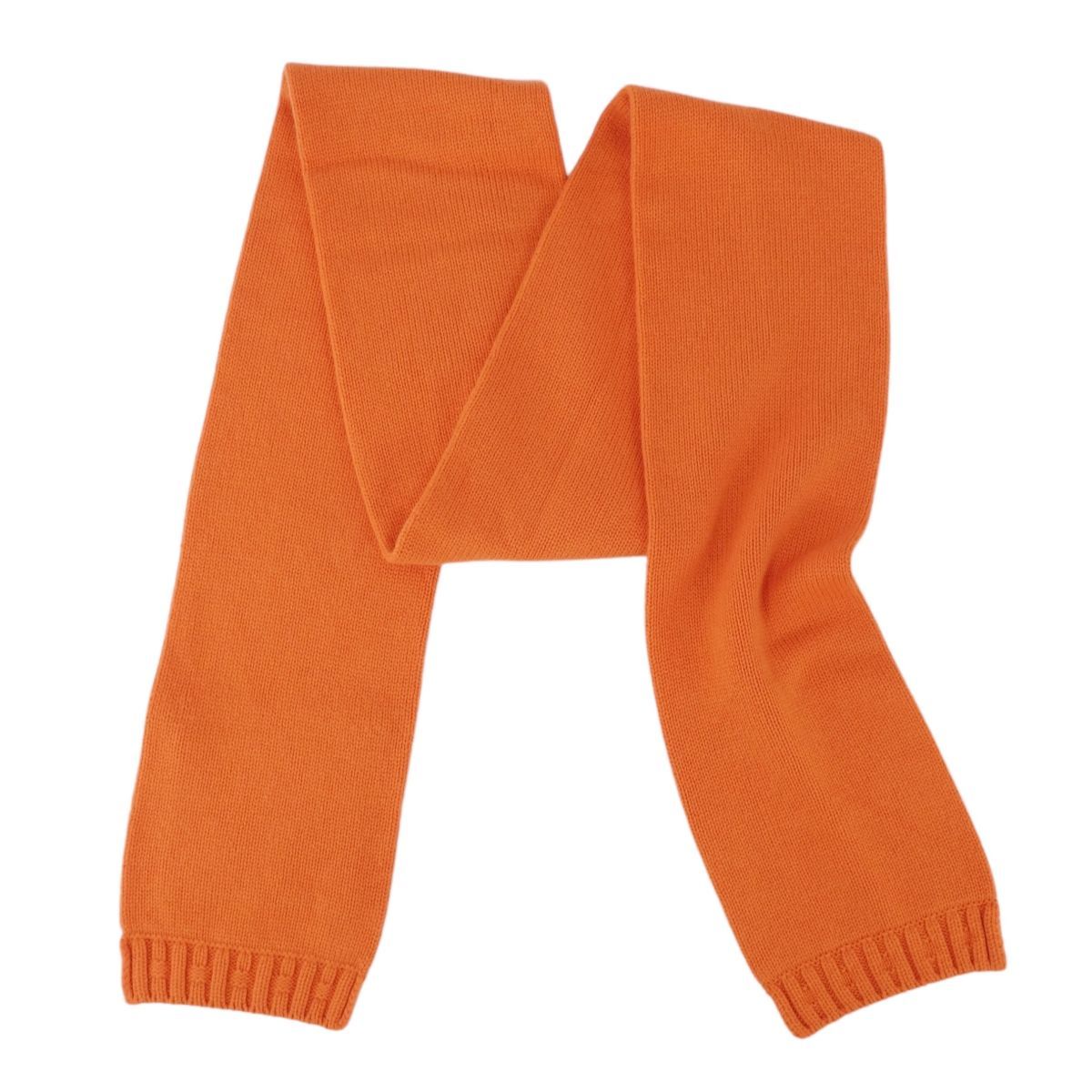 美品 エルメス HERMES ニット マフラー ストール カシミヤ100％ 無地