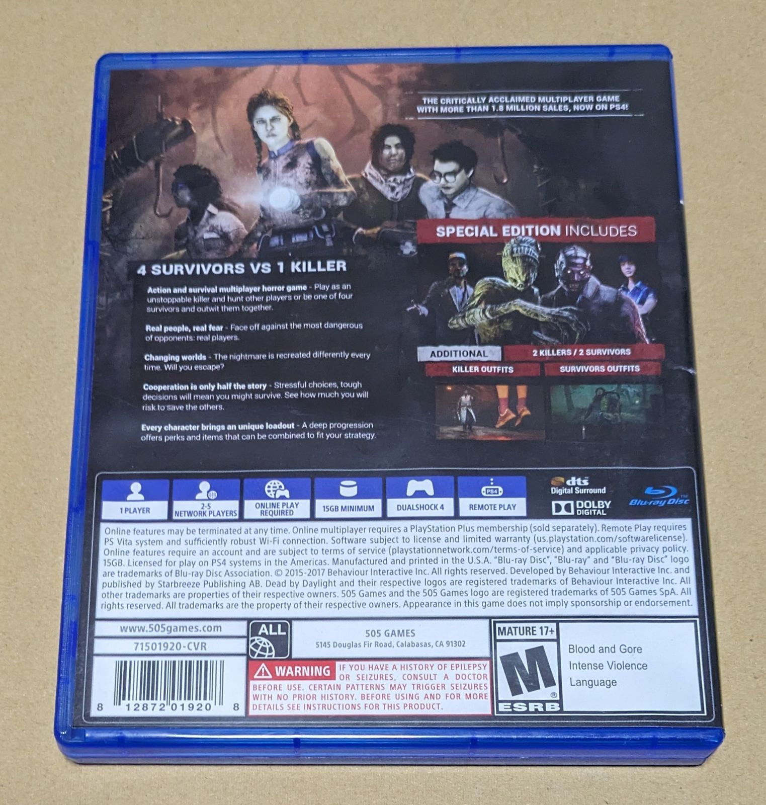 【北米版】デッドバイデイライト DEAD BY DAYLIGHT PS4 輸入版 海外版